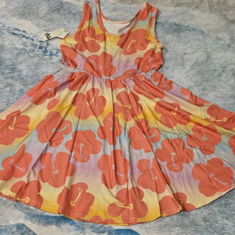 Tea Collection Girls Size 14 Dress Lot 2 NWT NWOT Floral Hibiscus Butterfly